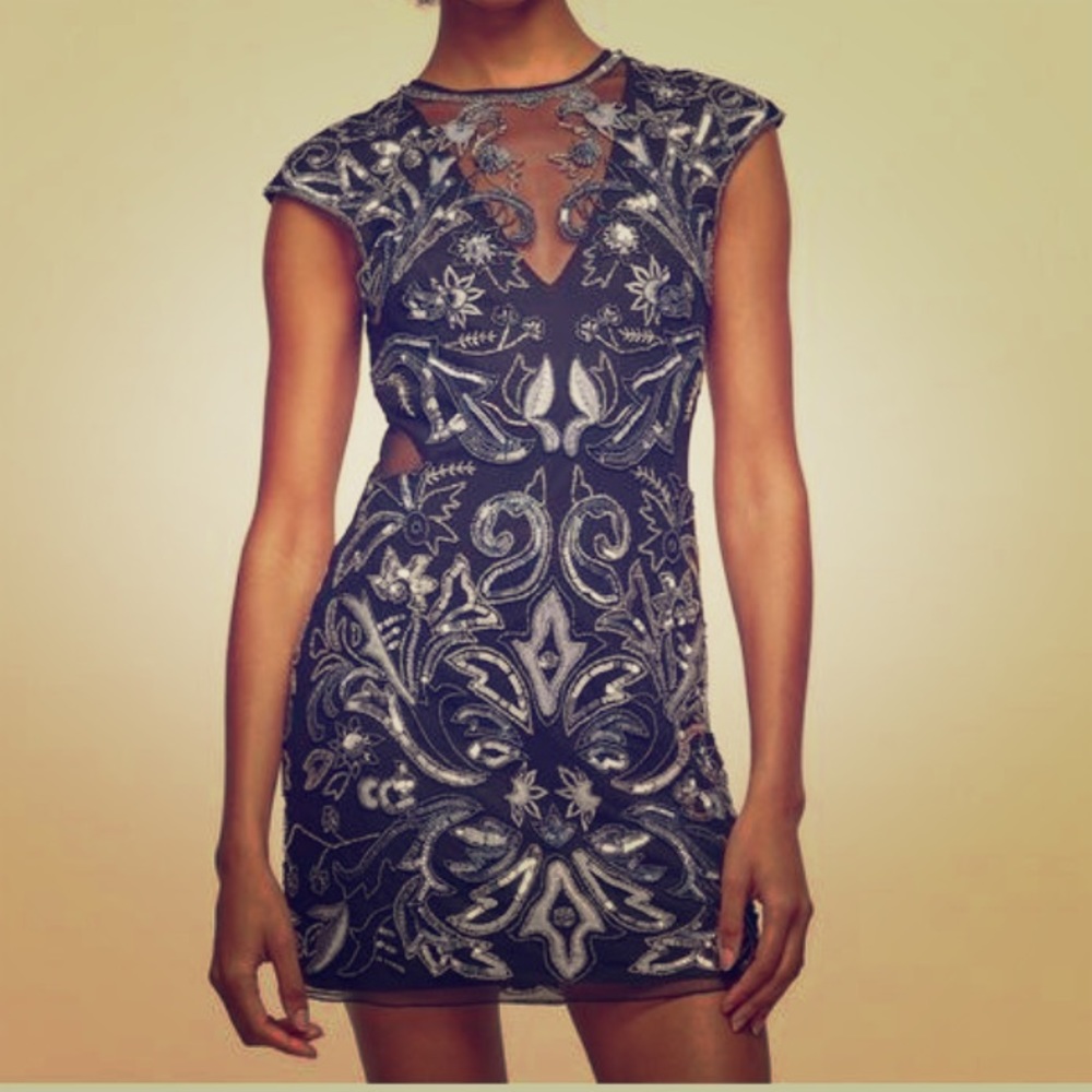 stunning beaded bodycon dress from miss selfridge